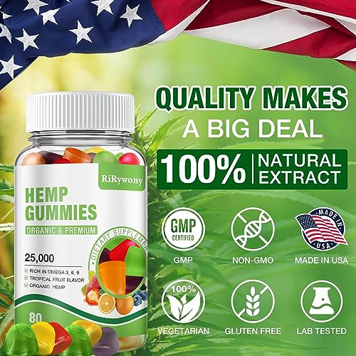 Extra Strength Vegan Hemp Gummies - 80 Count
