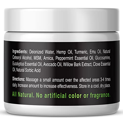 Maximum Strength Hemp Cream for Muscle & Joint Relief