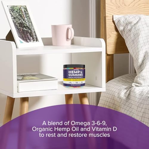 Organic Hemp Gummies for Restful Sleep, 60 Count