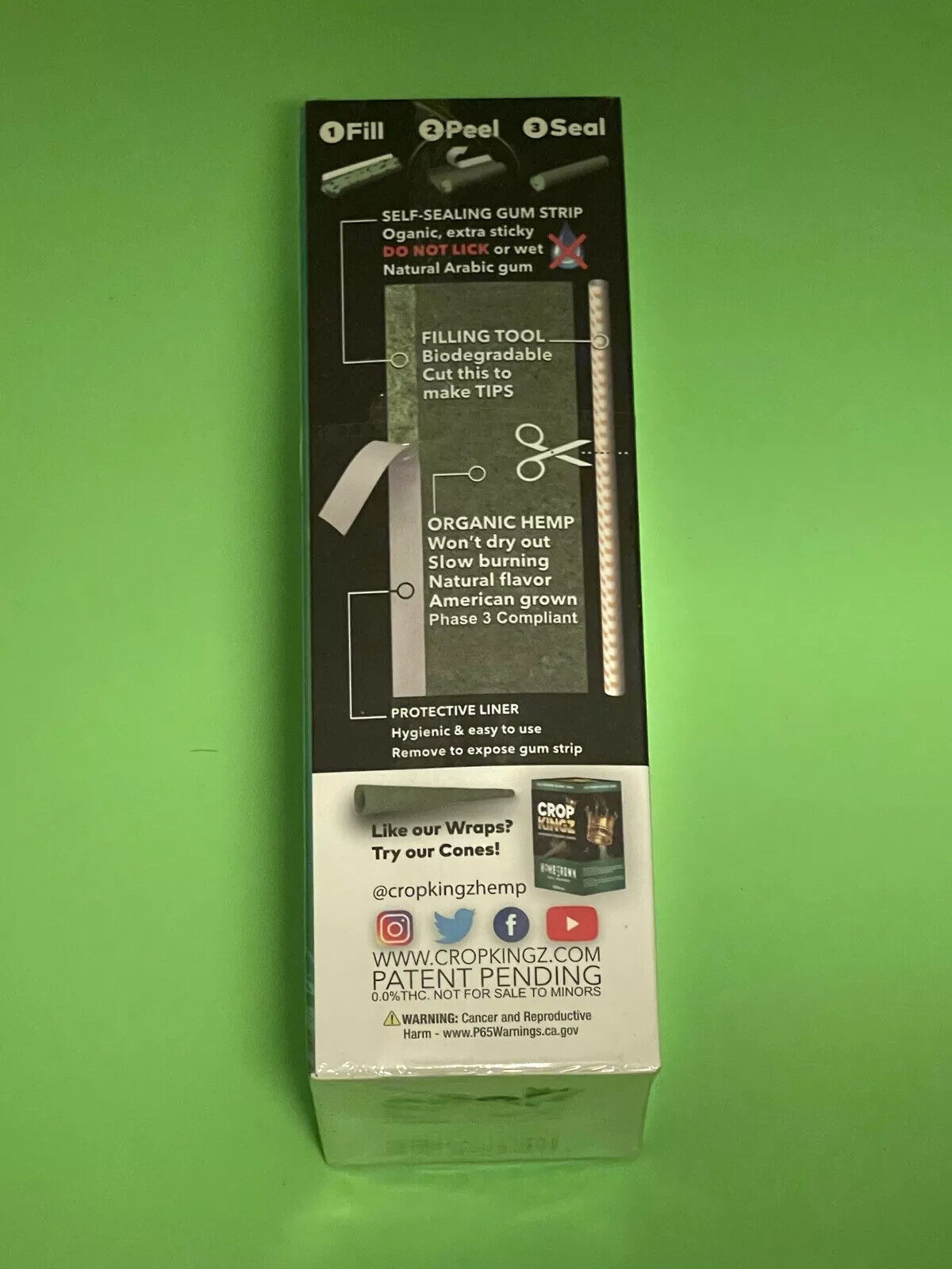 Crop Kingz Homegrown Hemp Rolling Papers - 30 Pack
