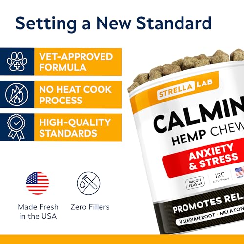 Calming Hemp Chews for Anxious Dogs - 120 Treats