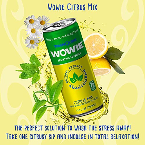 Wowie Hemp Infused Citrus Calming Beverage (4 Pack)