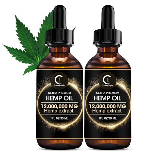 Natural Hemp Oil Extract - 2 Pack, 12M MG