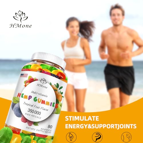 Organic High Potency Hemp Gummies - Vegan & Non-GMO