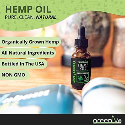GreenIVe 28,000mg Organic Hemp Oil Drops
