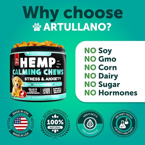 Artullano Hemp Calming Chews for Dogs - Anxiety Relief