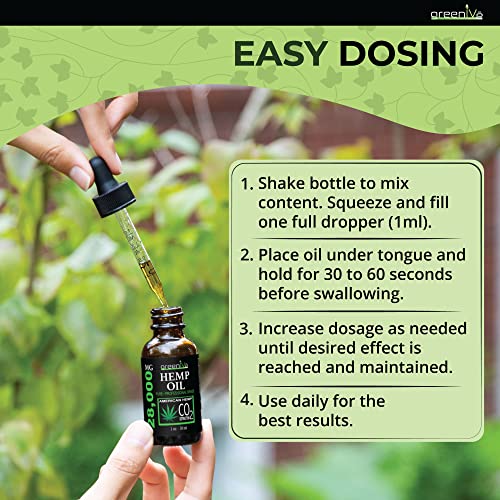 GreenIVe 28,000mg Organic Hemp Oil Drops