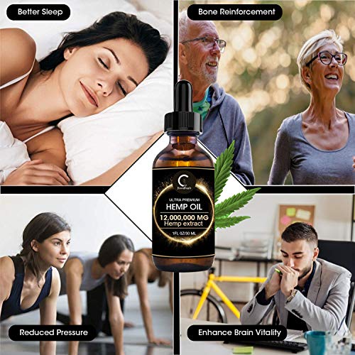 Natural Hemp Oil Extract - 2 Pack, 12M MG