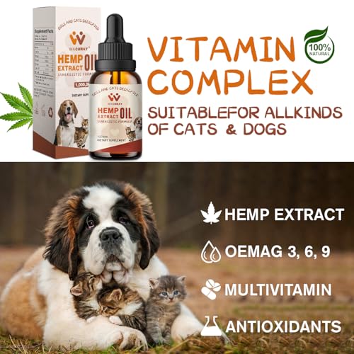 Calming Hemp Oil Drops for Dogs and Cats