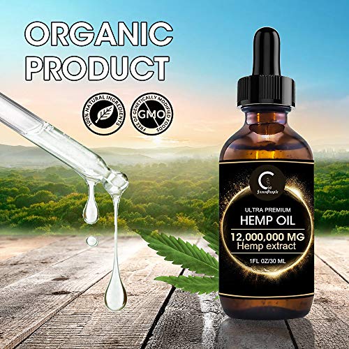 Natural Hemp Oil Extract - 2 Pack, 12M MG