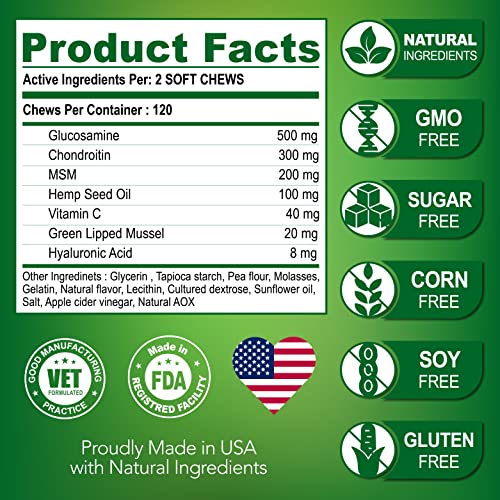 CBD Joint Support Chews for Dogs - Hemp Supplement