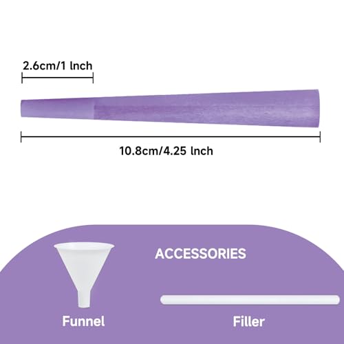 100 Pack King Size Purple Pre-Rolled Cones