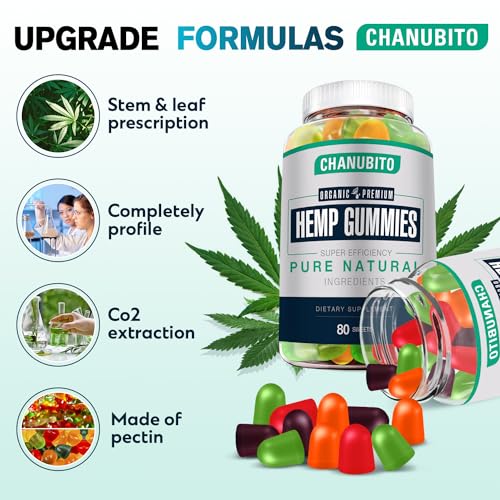 CHANUBITO Organic Hemp Gummies - 3 Pack Vegan Edibles