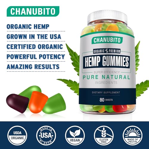 CHANUBITO Organic Hemp Gummies - 3 Pack Vegan Edibles