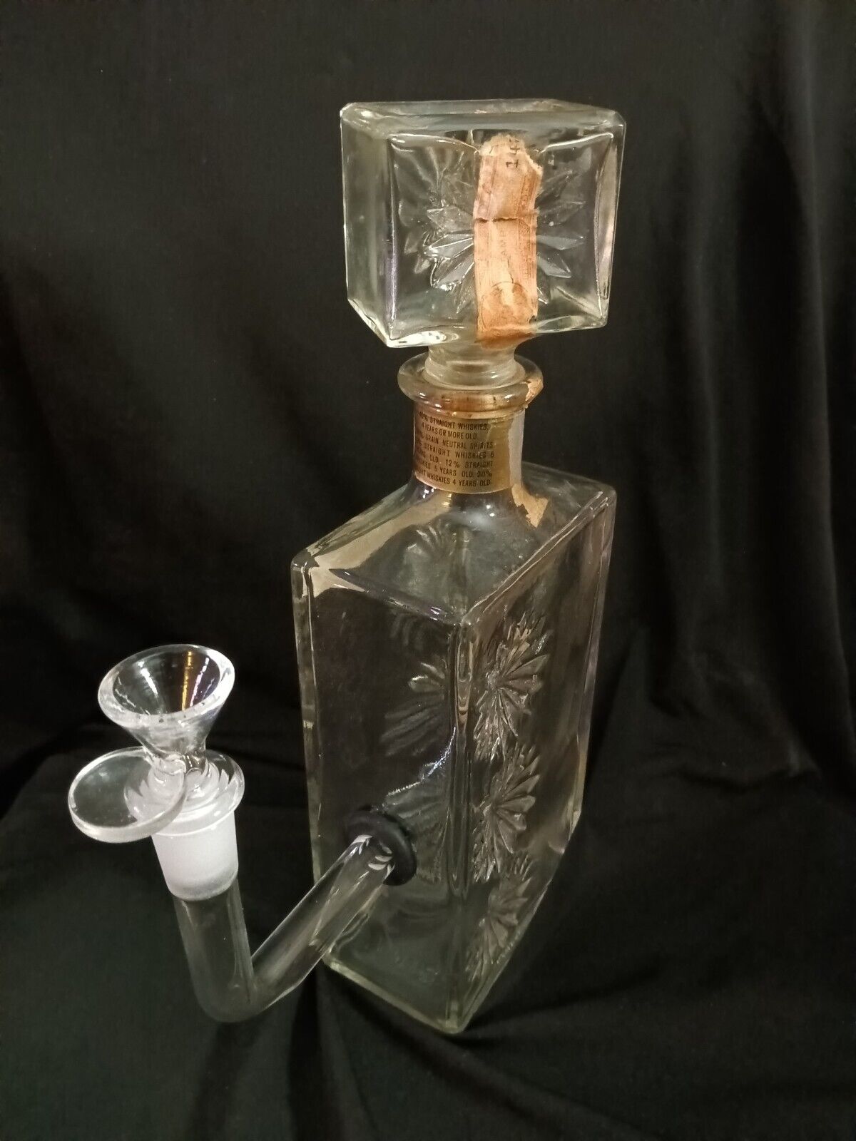 Vintage Four Roses Bourbon Bottle Bong Lamp