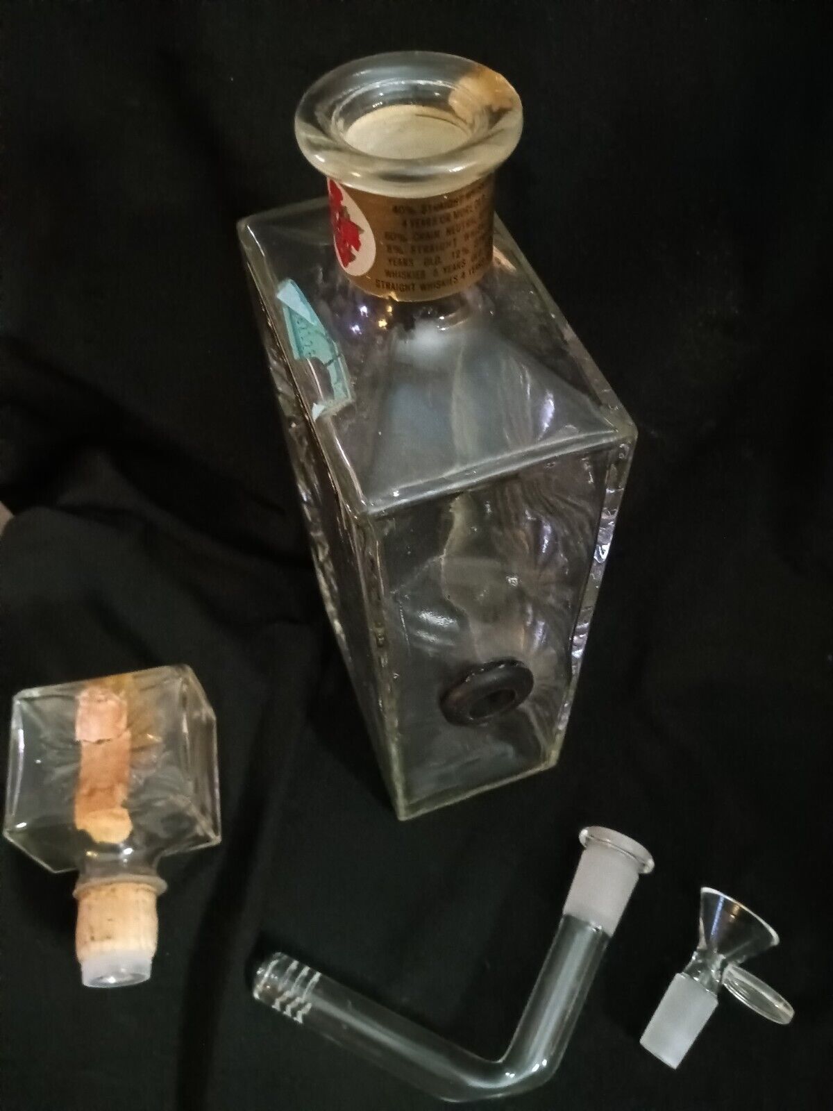 Vintage Four Roses Bourbon Bottle Bong Lamp