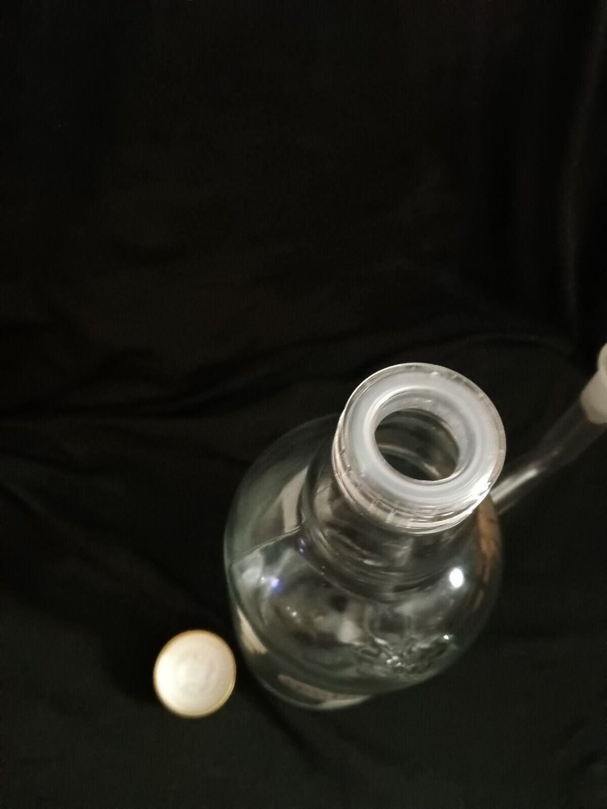 White Hennessy Glass Bong Hookah Pipe