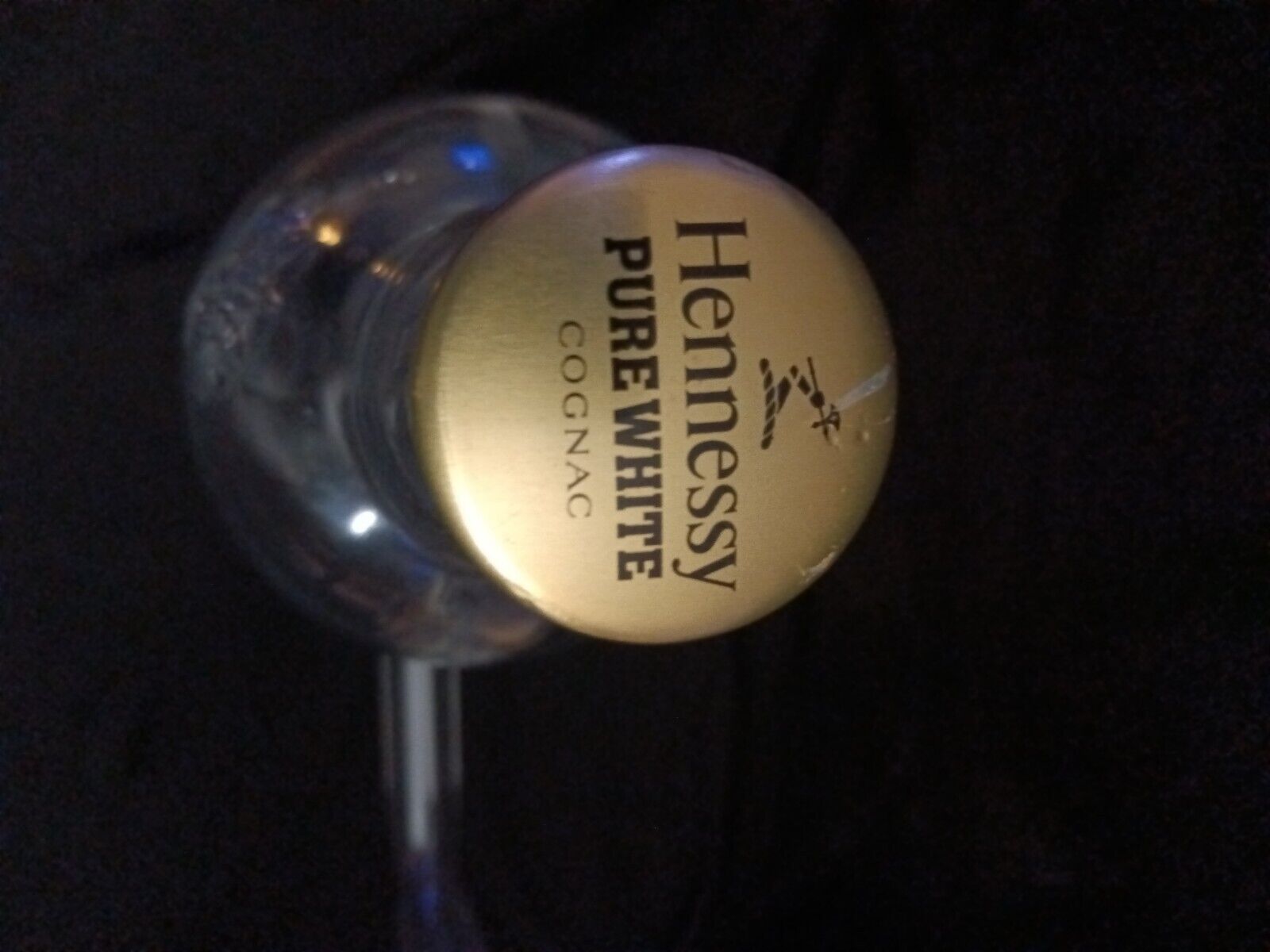 White Hennessy Glass Bong Hookah Pipe