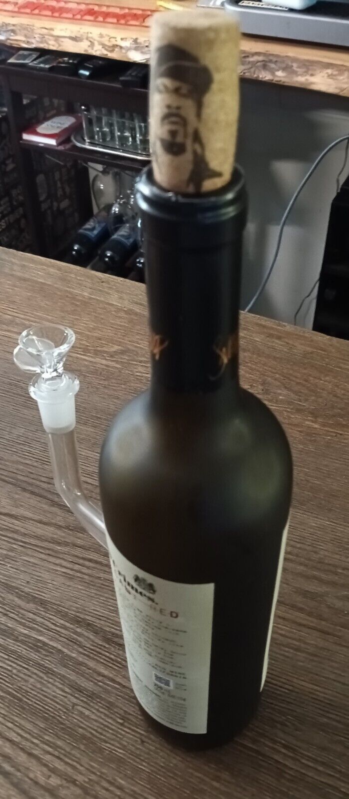 Snoop Cali Red Wine Bottle Bong Lamp
