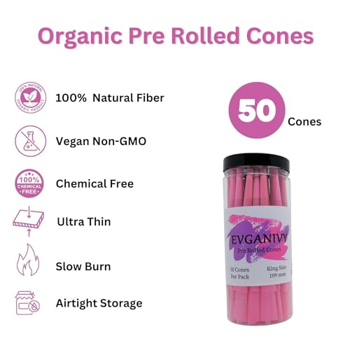 Evganivy King Size Pre-Rolled Cones - 50 Pack