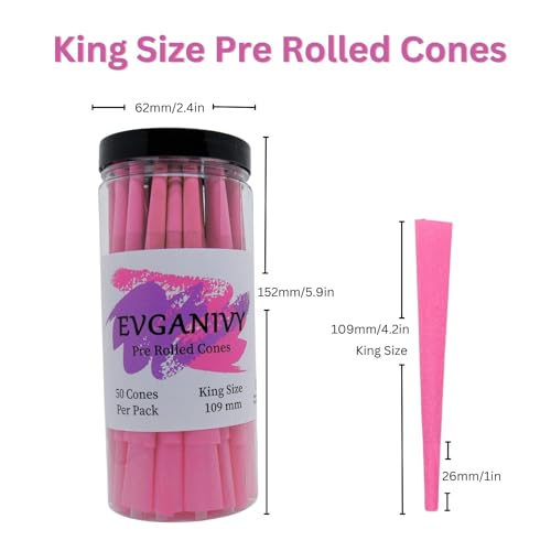 Evganivy King Size Pre-Rolled Cones - 50 Pack
