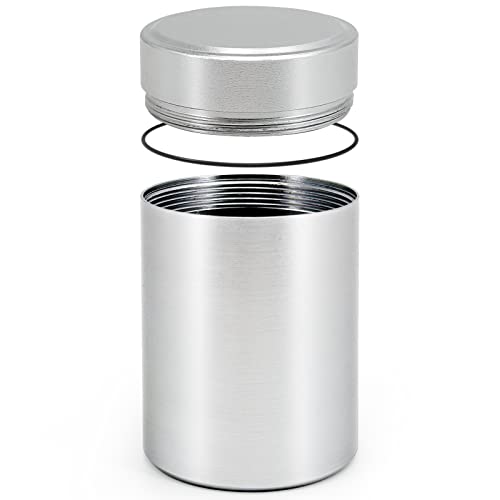 Airtight Aluminum Storage Jars 2-Pack - Black & Silver