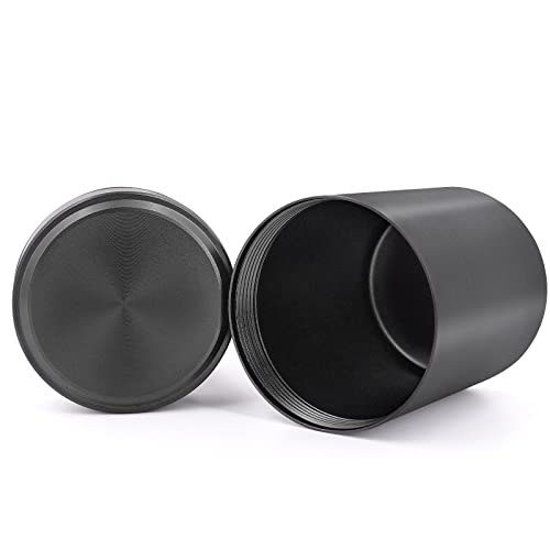Airtight Aluminum Storage Jars 2-Pack - Black & Silver