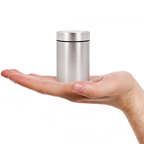 Airtight Aluminum Storage Jars 2-Pack - Black & Silver