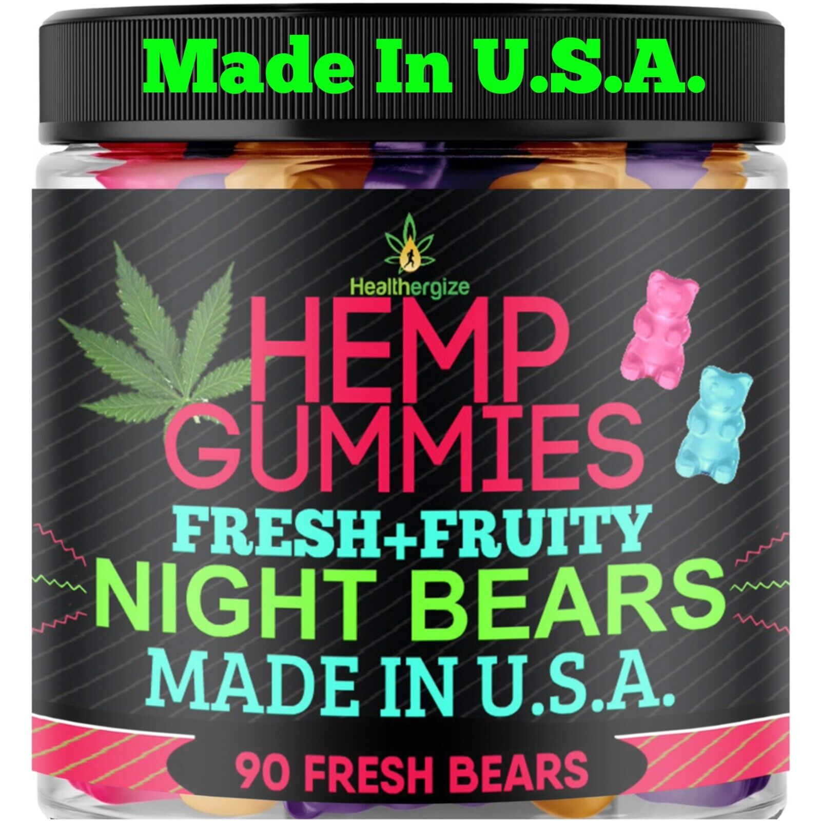 Large CBD Gummy Bears for Stress and Sleep