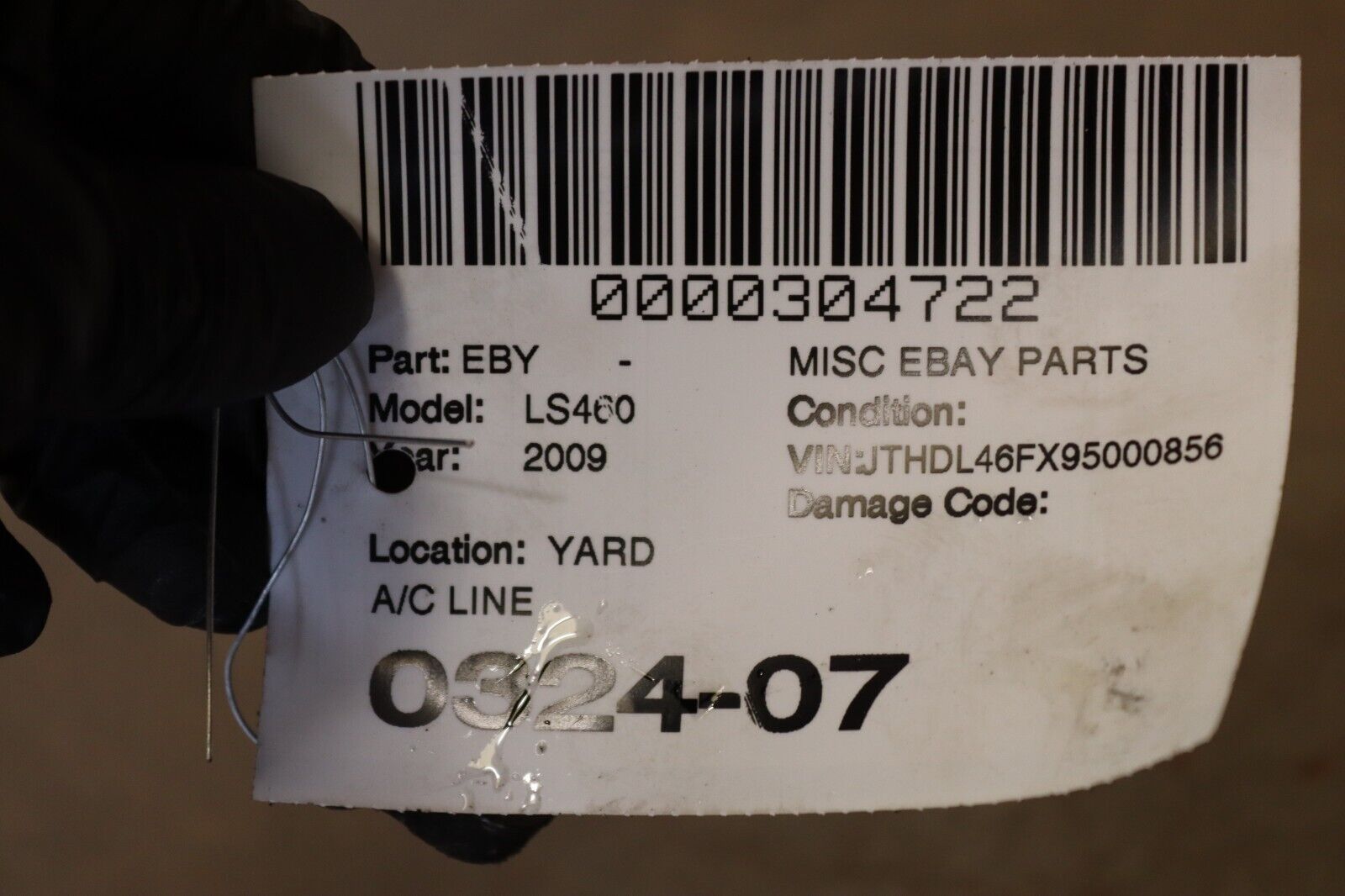 Lexus LS460 A/C Hose Line Pipe 2007-2012