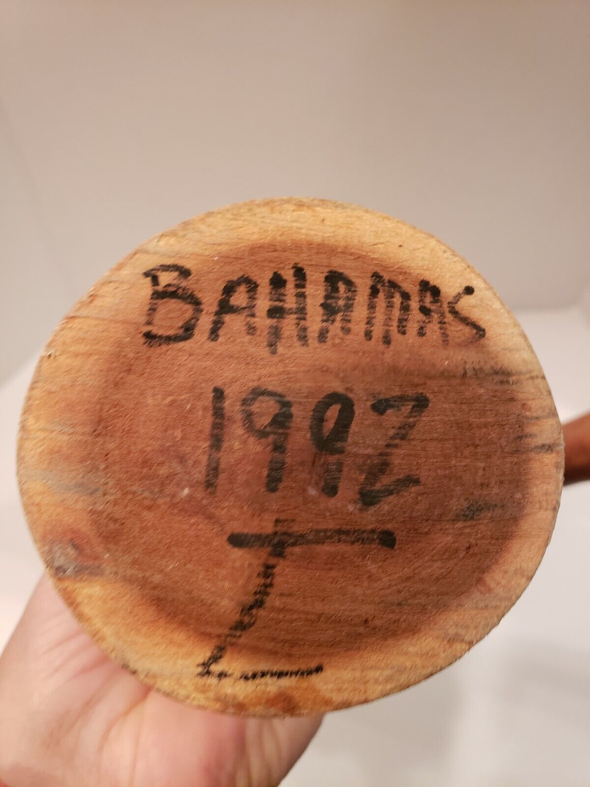 Bahamas Wooden Carved Face Smoking Pipe Decor