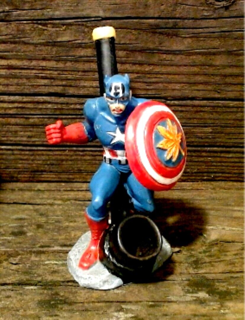 Capt Merica Comic Resin CBD Herb Smoking Pipe