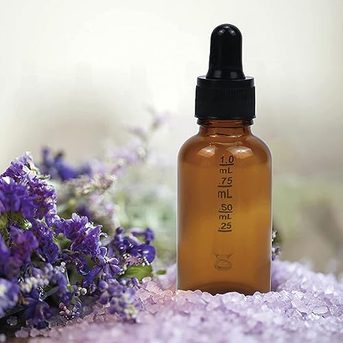 6 Pack Amber Glass Tincture Bottles with Droppers