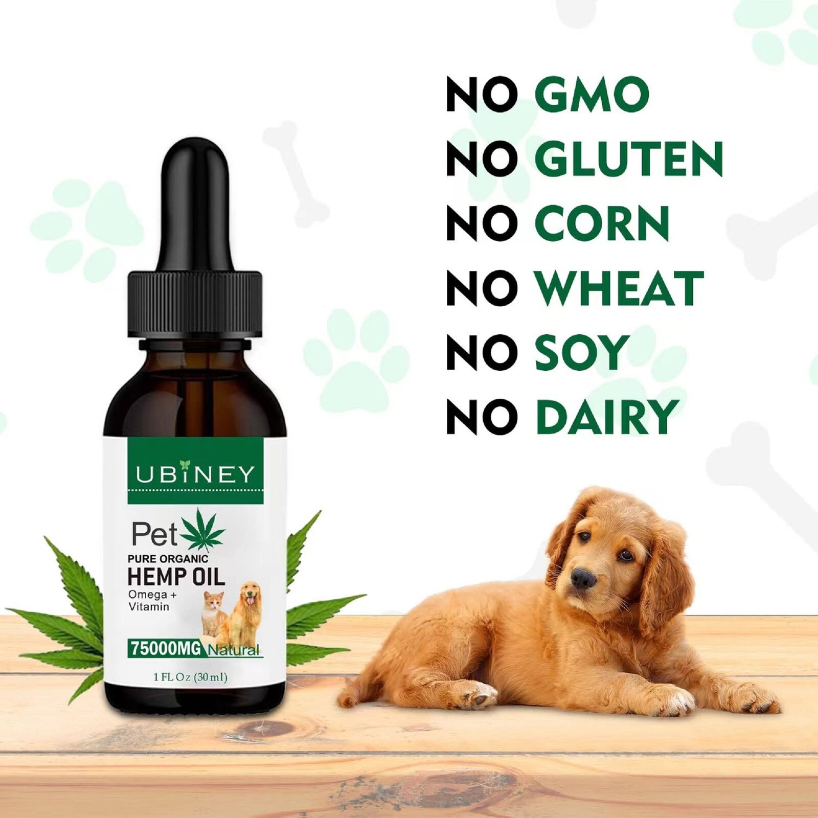 Organic Hemp Oil for Dogs and Cats - 2-Pack