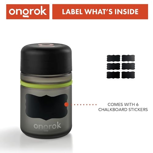 ONGROK UV Glass Storage Jars with Child Lid
