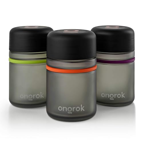 ONGROK UV Glass Storage Jars with Child Lid