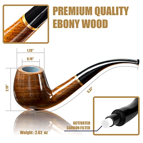 Handmade Tobacco Pipe & Waxed Canvas Roll Set