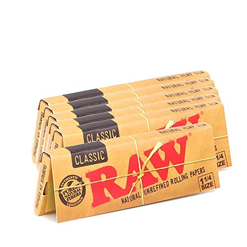 Classic Raw Unrefined 1.25 Rolling Papers, 300 Count