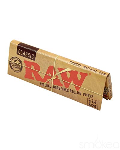 Classic Raw Unrefined 1.25 Rolling Papers, 300 Count