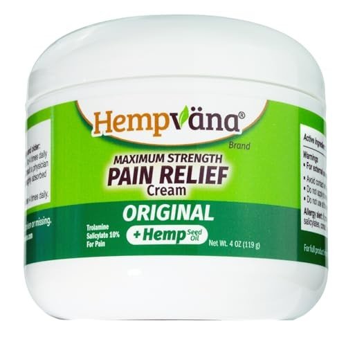 Hempvana Pain Relief Cream - Vegan & Effective 4oz