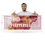 CBD Gummies Vinyl Banner with Metal Grommets