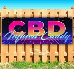 CBD Infused Candy Vinyl Banner - Multiple Sizes Available