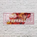 CBD Gummies Vinyl Banner with Metal Grommets