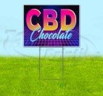CBD Chocolate Lawn Sign - Fun 80's Vibe