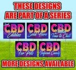 CBD Chocolate Lawn Sign - Fun 80's Vibe