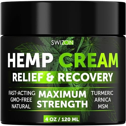SWIZON Hemp Cream for Muscle and Joint Relief