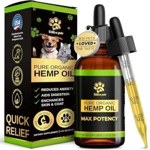 Billion Pets - Hemp Oil for Dogs and Cats - Omega Fatty Acids - Hip and Joint Support and Skin Health
