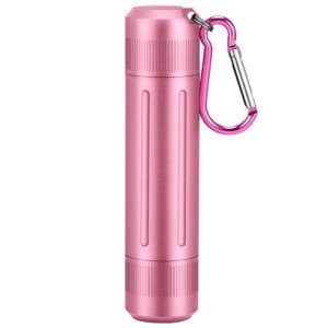 Airtight Portable Stash Jar with Carabiner - Pink