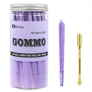GOMMO King Size Pre-Rolled Purple Cones - 50 Pack