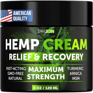 SWIZON Hemp Cream for Muscle and Joint Relief